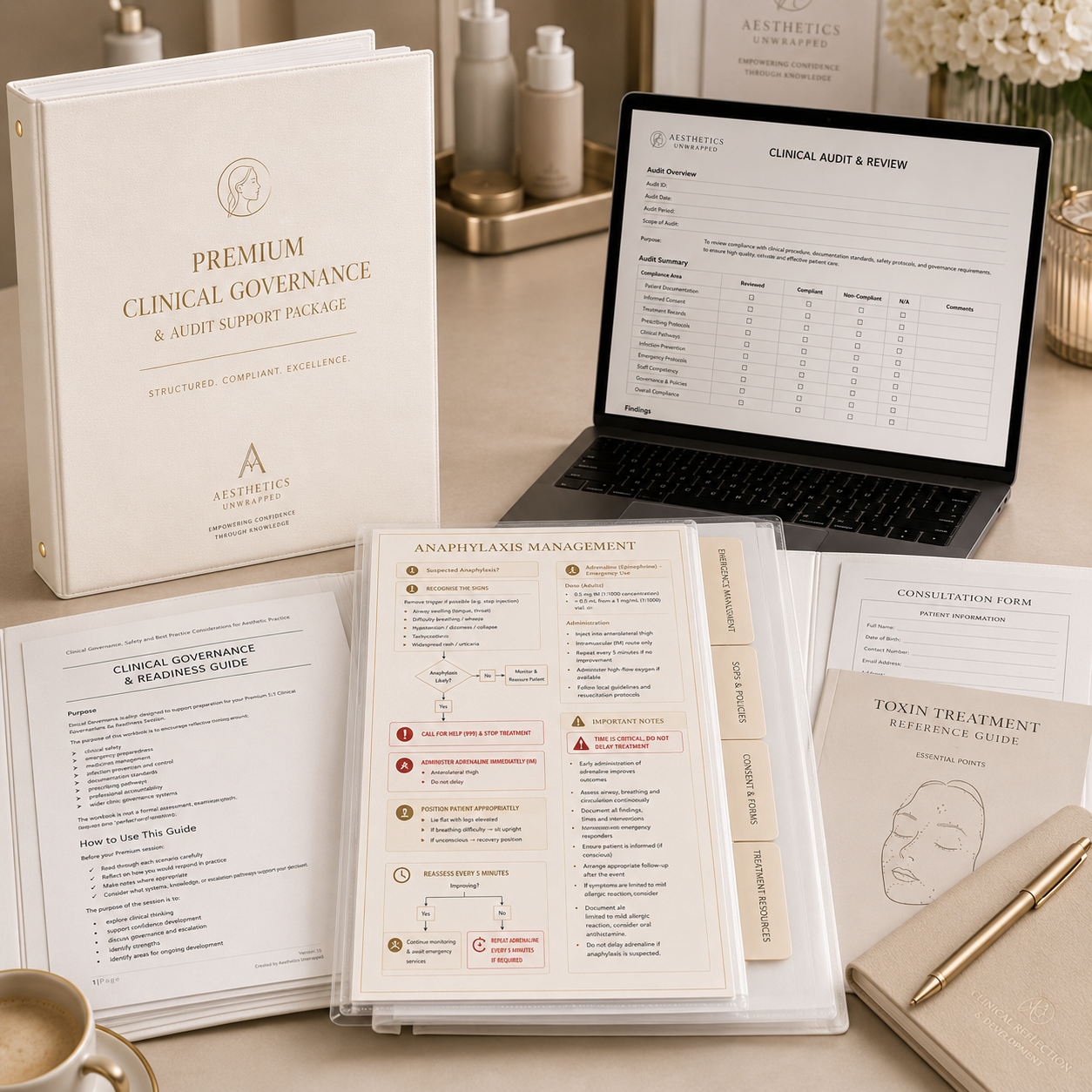 Aesthetics Unwrapped Premium Clinical Governance & Audit Support Package – bespoke audit and governance support for aesthetic practitioners