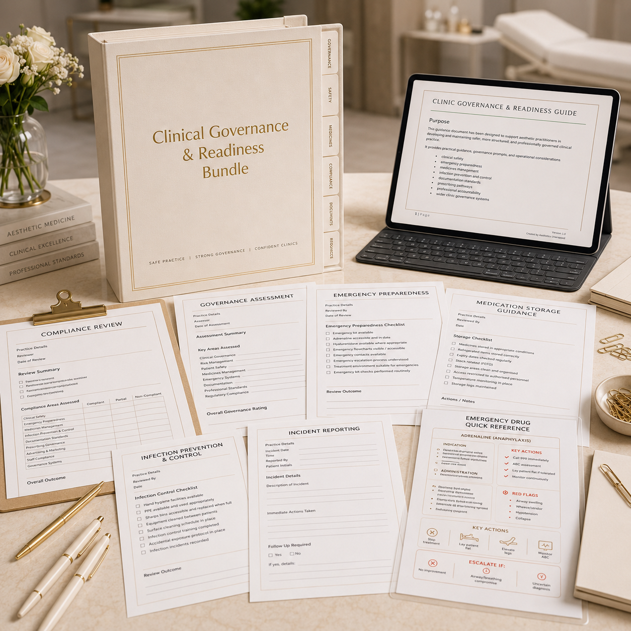 Aesthetics Unwrapped Governance & Readiness Bundle – clinical governance and prescribing compliance resources for aesthetic practitioners